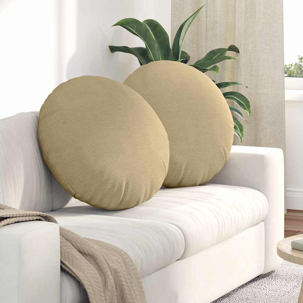 vidaXL Poduszki na siedziska 2 pcs Szary zielony 60 cm