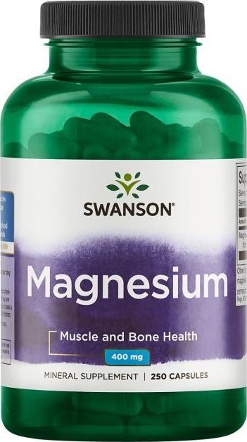 Swanson Swanson - Magnez, 200mg, 250 kapsułek