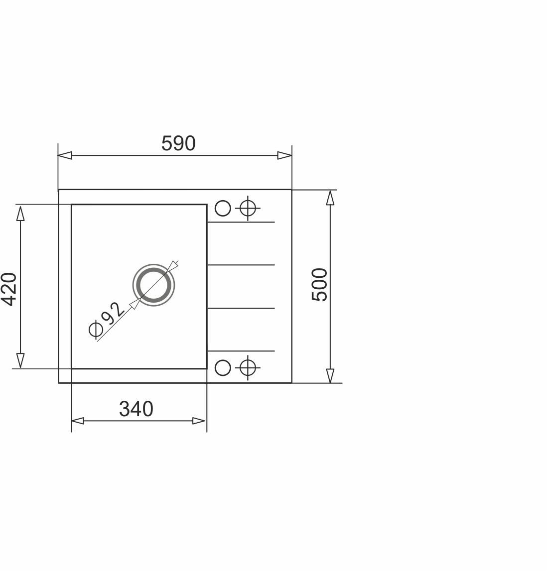 Pyramis Zlew. ATHLOS 59x50 1B1D volcano