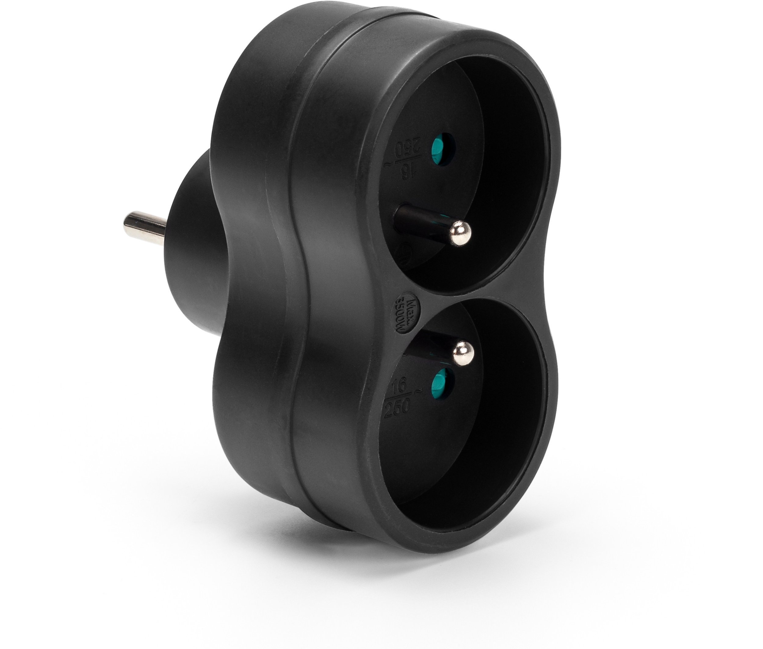 Rozgałęźnik podwójny R-270P Montis czarny MT026-BK