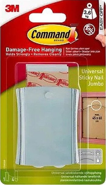 3M 3M picture hanger for wire-backed frame Command Jumbo 3.6kg, gray