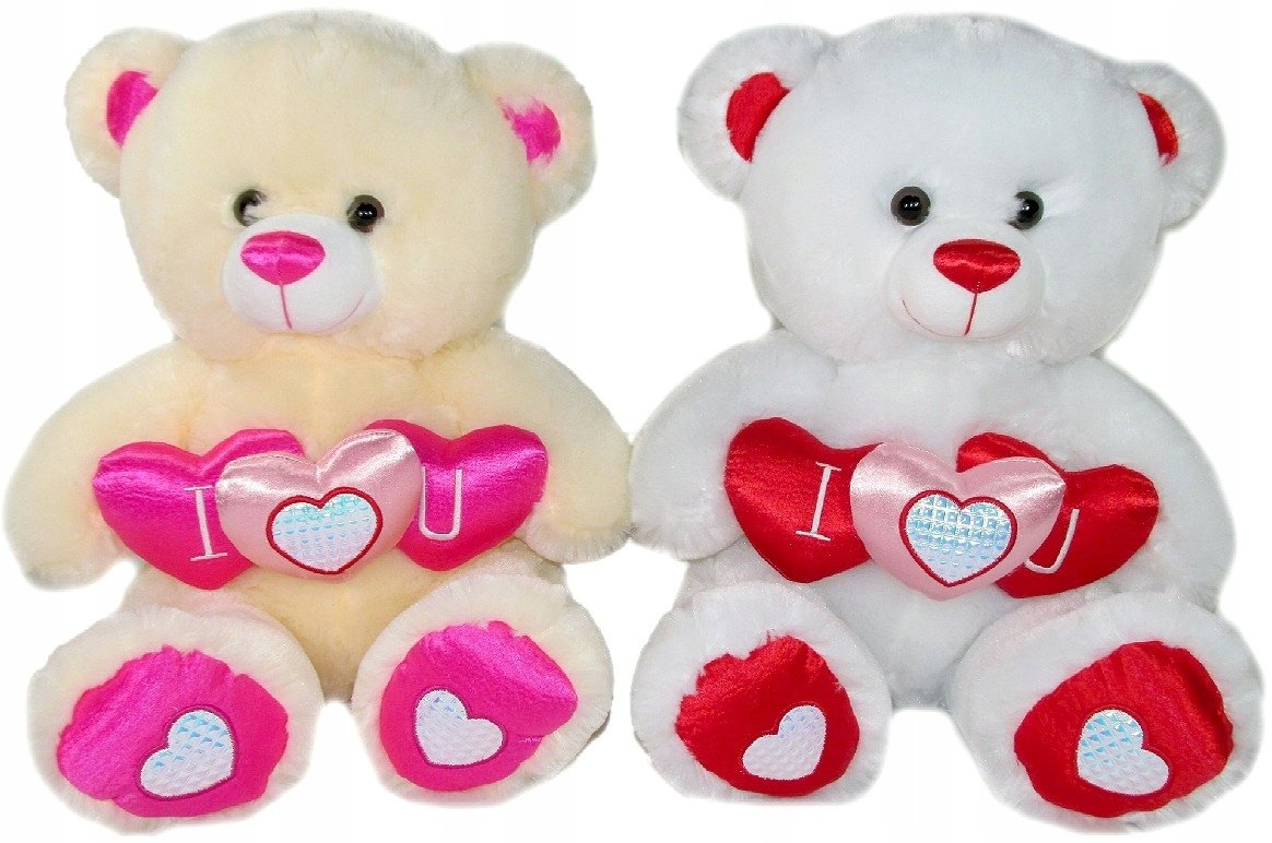 Miś z sercem 30cm MIX