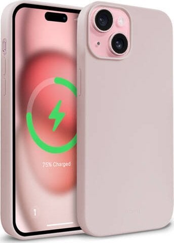 Crong Etui Crong Color Cover Magnetic - iPhone 15 MagSafe piaskowo różowe