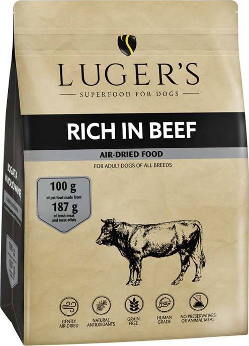 Lugers karma suszona dla psa bogata w wołowinę 1 kg