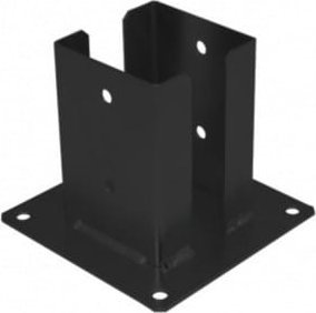 Domax Podstawa słupa przykręcana do betonu 92x150x2mm czarna