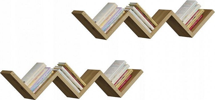 Elior Zestaw dwóch półek ściennych dąb artisan - Bertos 2X