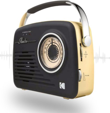 Retro Radio RR-7302 Bluetooth AUX USB AM FM Styl Vintage Przenośne Czarne