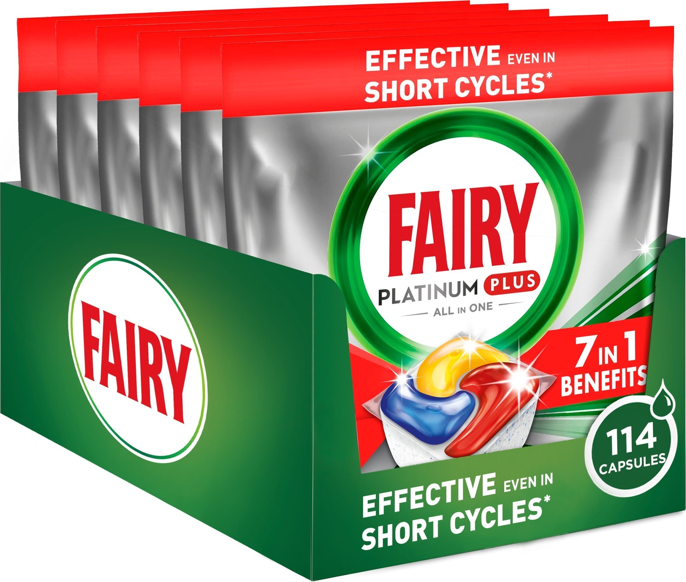 Fairy Tabletki do zmywarki Platinum Plus All In One Lemon 114 szt.