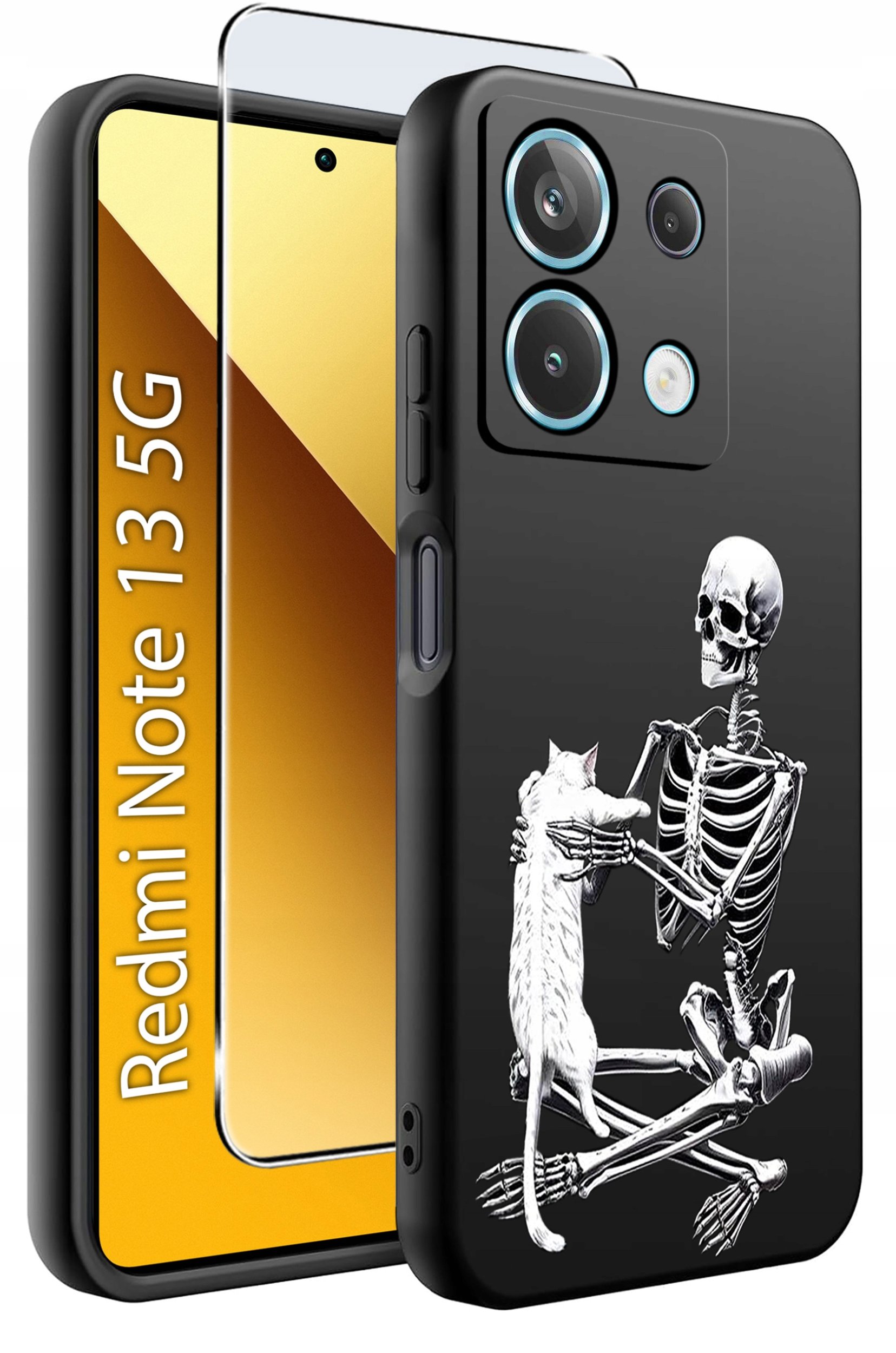 ETUI do Xiaomi Redmi Note 13 5G WZORY |SILIKONOWE MATT CASE +SZKŁO 9H