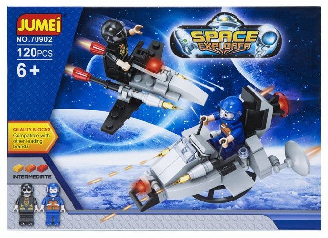Klocki Jumei KOSMICZNA WYPRAWA 120 elementów, 25 x 18 cm