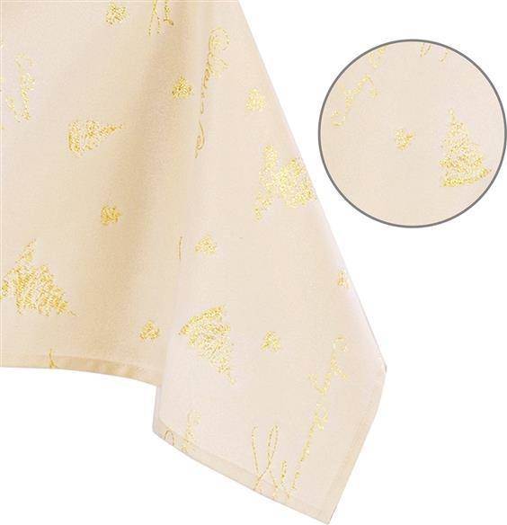 AmeliaHome Obrus Christmas Eve złoty 140x200