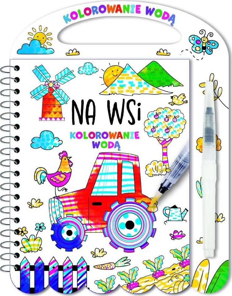 Kolorowanie wodą. Na wsi