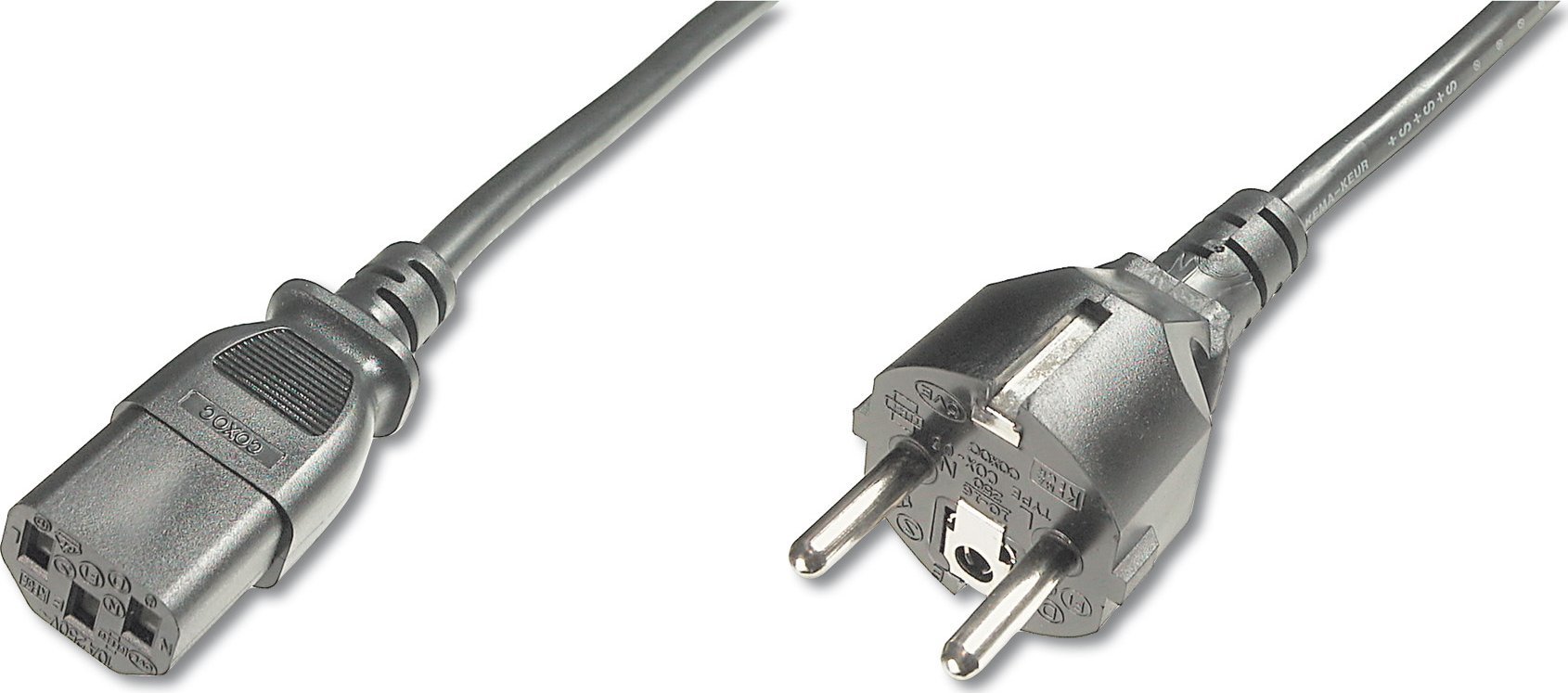 Kabel zasilający Digitus ASSMANN 10x power cable schuko - C13black 1,8m - AK-440101-018-S