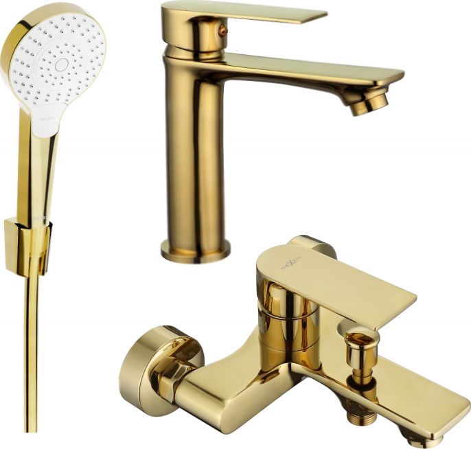 Mexen Mexen Royo R05 zestaw wannowy, złoty - 72203R05-50