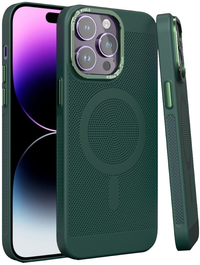 Etui Magnetyczne SUPERO DOTMagsafe do iPhone 14 Pro Max, Zielone