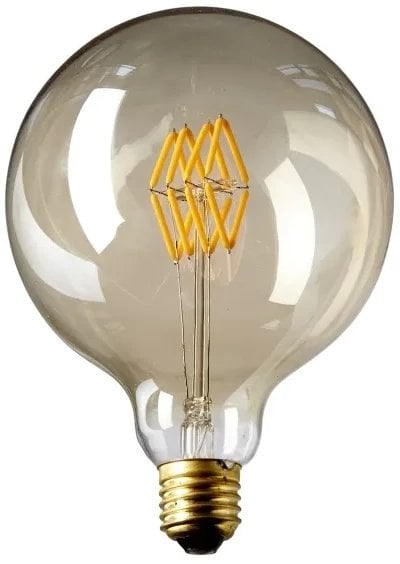 LED 3W DEKOPÆRE GLOBE Ø125 H170GYLDENT GLAS
