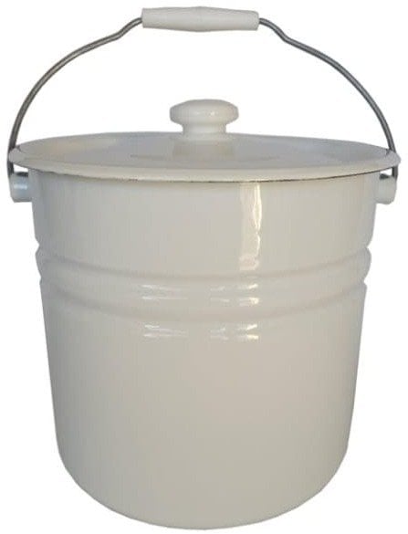 BUCKET WITH LID ENAMELED 12L