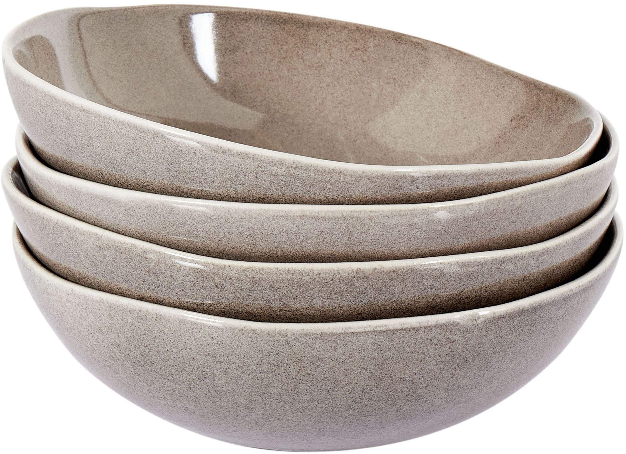 Zestaw 4 głębokich talerzy COSTMARY Kamionka Szary