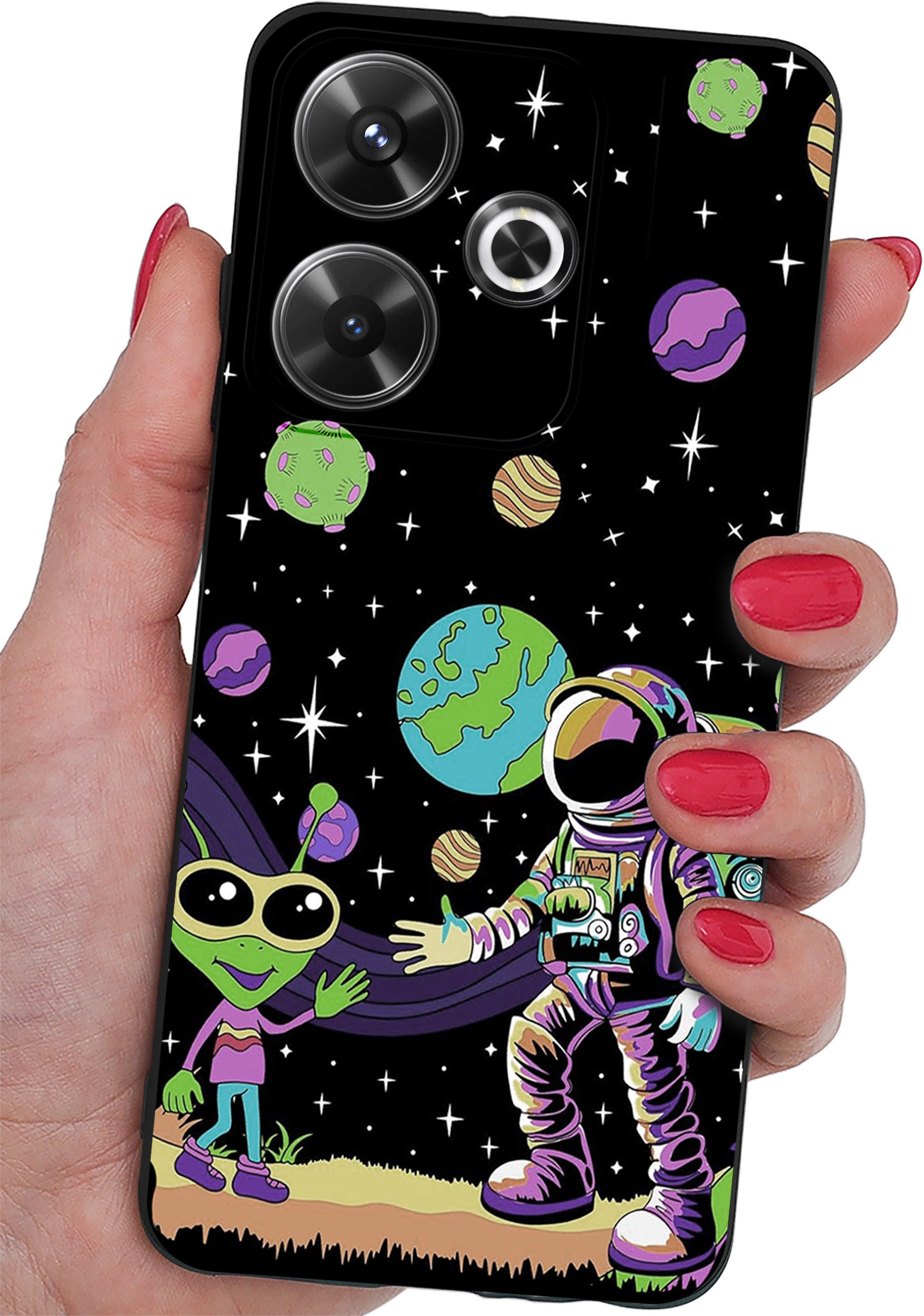 Etui do Xiaomi Redmi 13 4G WZORY |SILIKONOWE MATT CASE + SZKŁO 9H