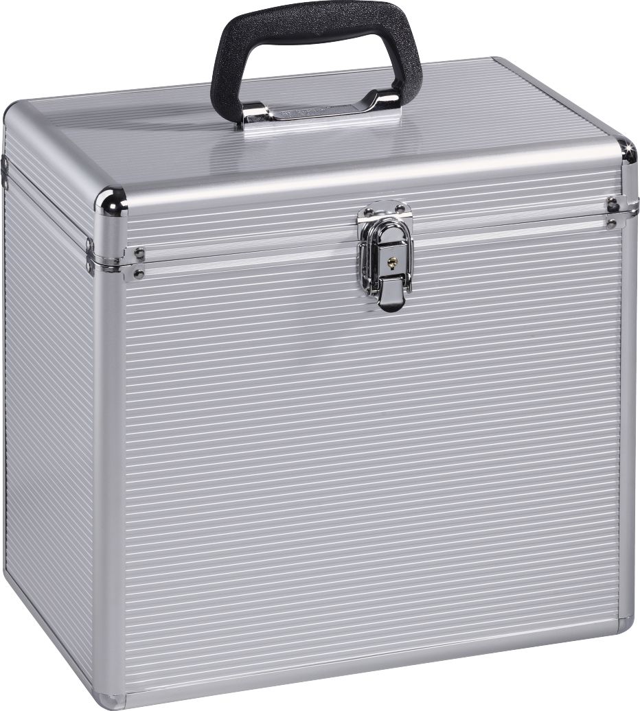 Hama Kufer na 50 płyt winylowych srebrny