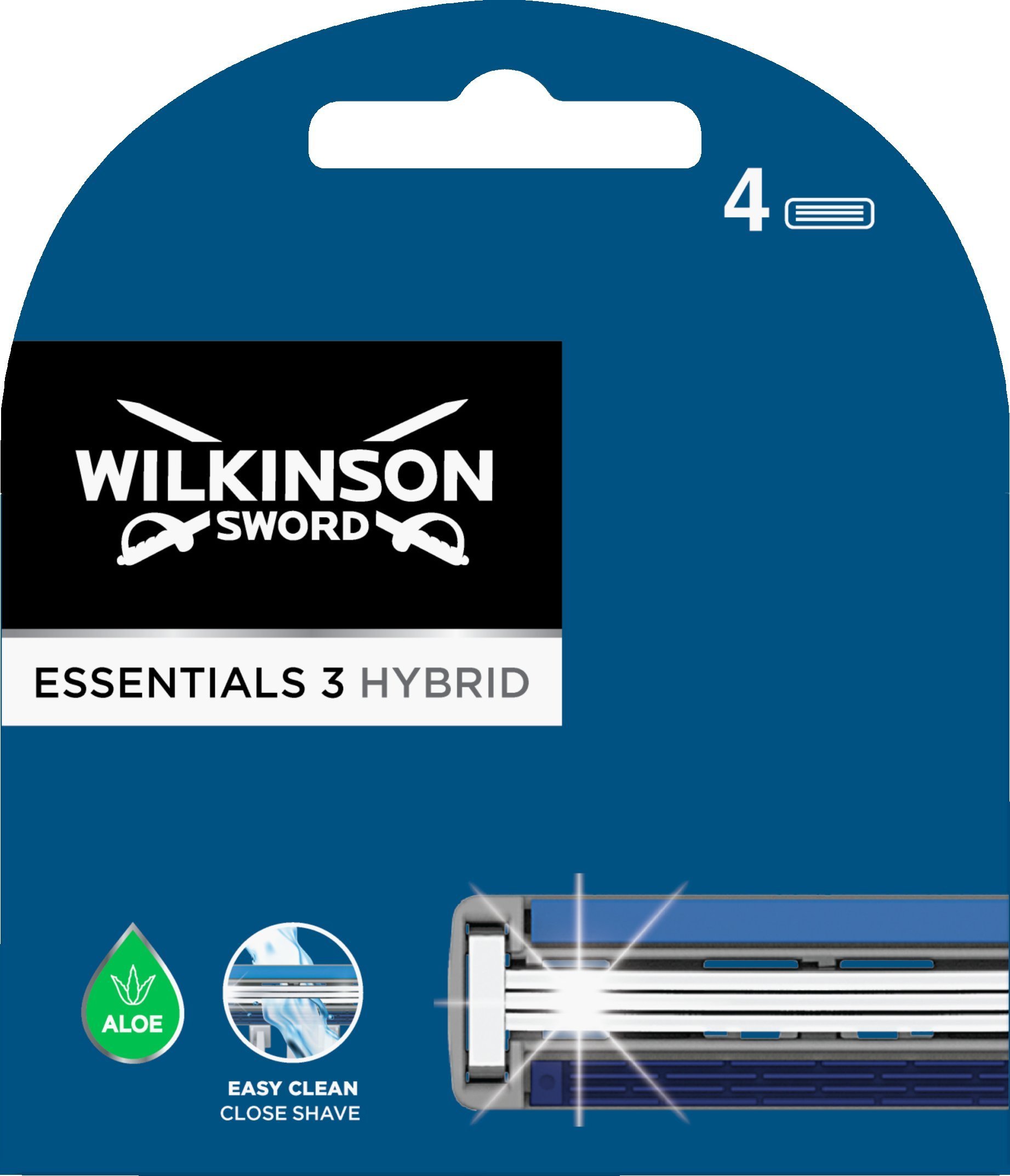 WILKINSON_ Essentials 3 Hybrid 4 wkłady do golenia 4szt.