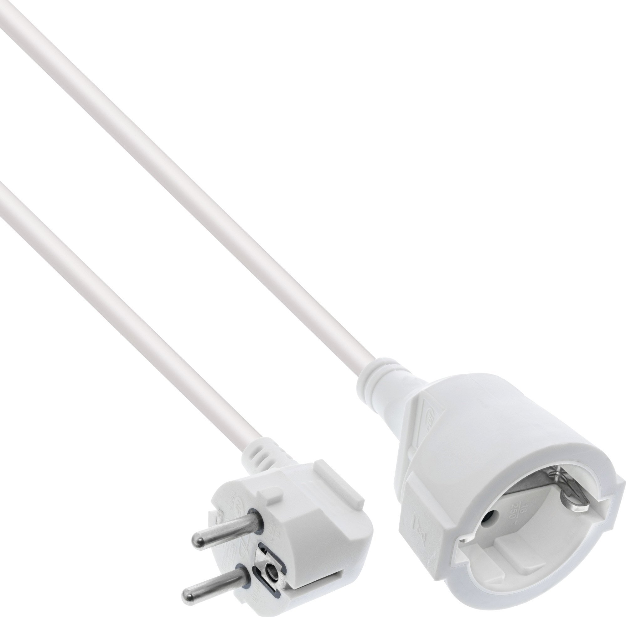 Kabel zasilający InLine InLine® Power Extension Cable angeld Type F white 2m