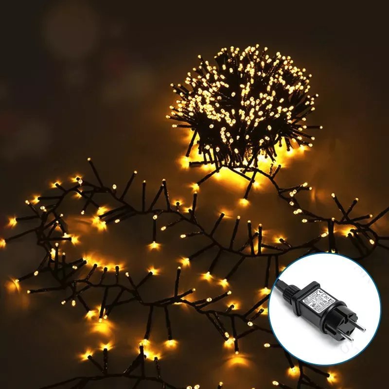 Lampki choinkowe Aigostar Sznur 10mb 400led Ip44 ciepłych lampek choinkowych led z zasilaczem Sznur 10mb 400led Ip44 ciepłych lampek choinkowych led