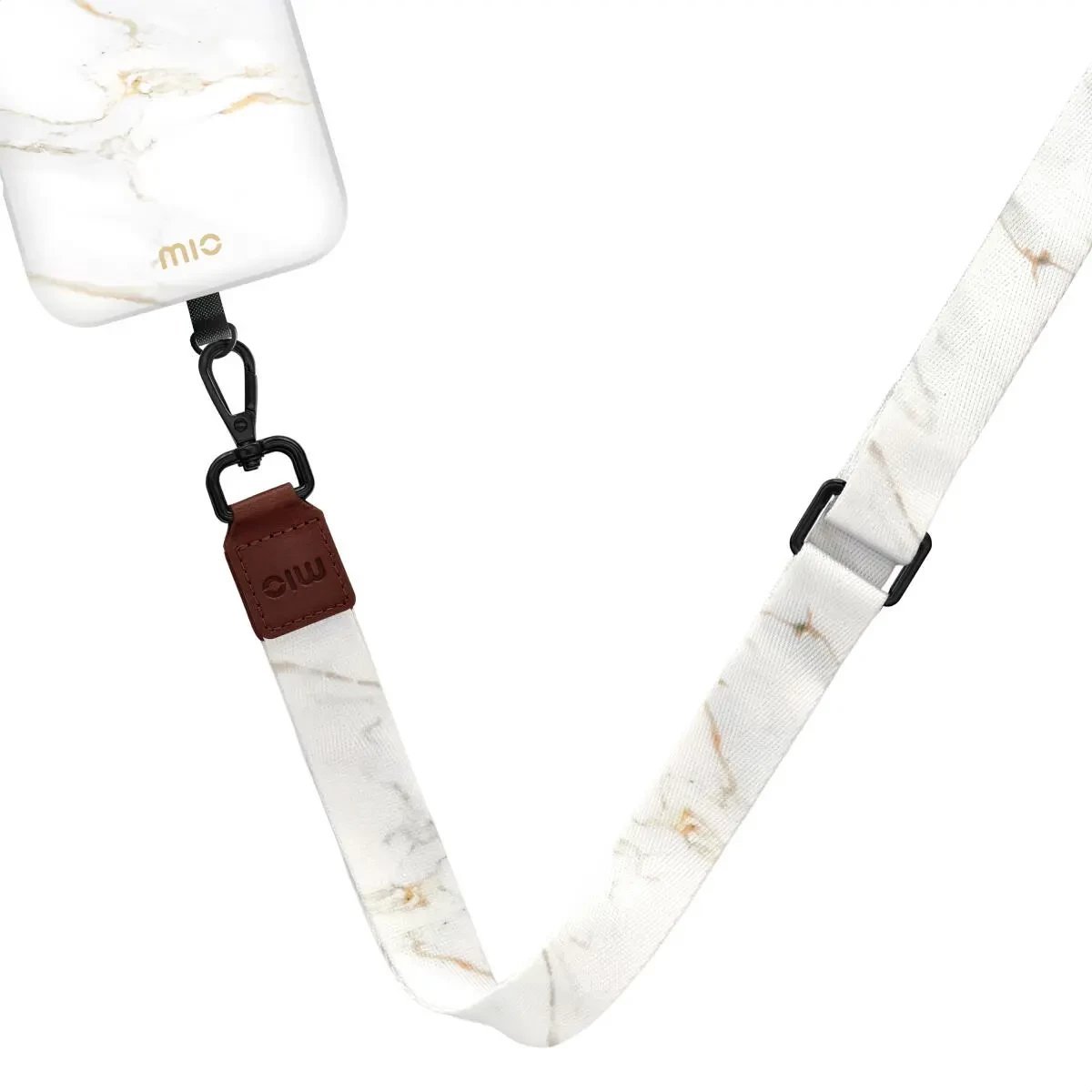 MIO White Marble Lanyard