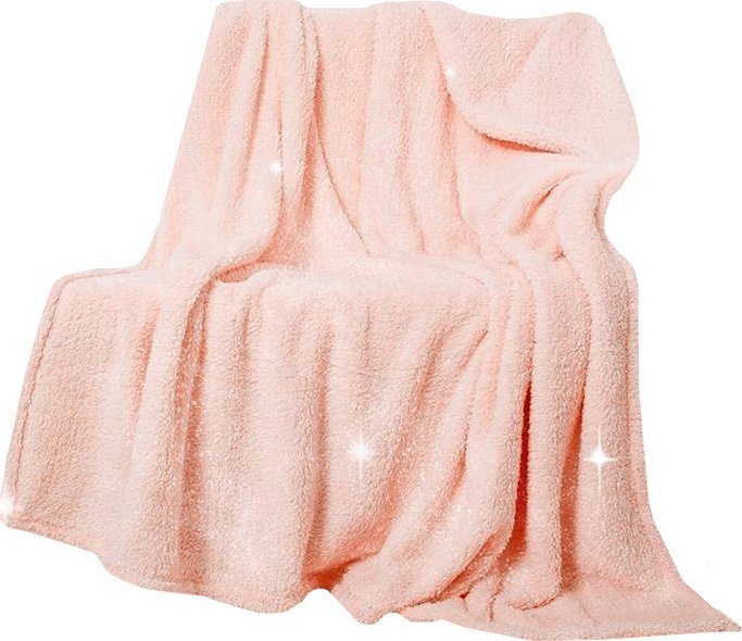 Multitex Koc 150 x 200 Mikrofibra Pluszowy Brokat Silver 01