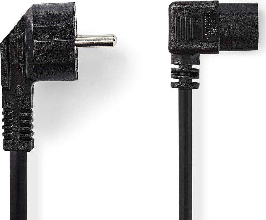 Kabel zasilający Nedis Nedis CEGL10020BK20 kabel zasilające Czarny 2 m Wtyczka zasilająca typu F IEC 320