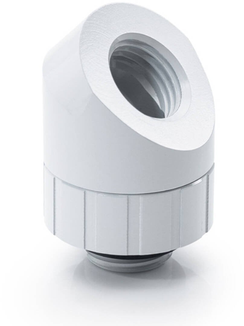 BitsPower Artemis 45 Grad Fitting - obrotowy, arktyczny biały