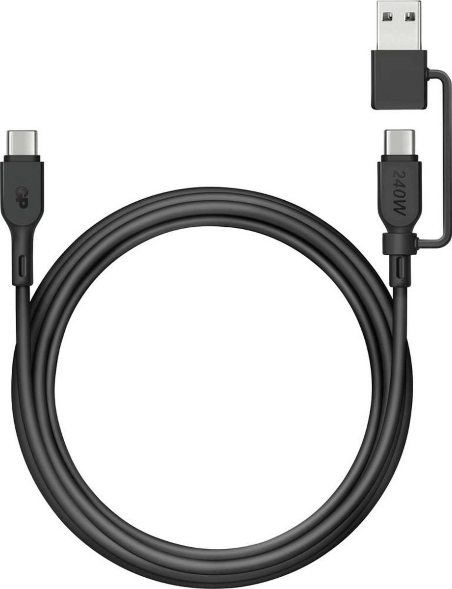 Kabel USB GP USB-A - USB-C 1.5 m Czarny (GPCBCXBPBKUSB964)