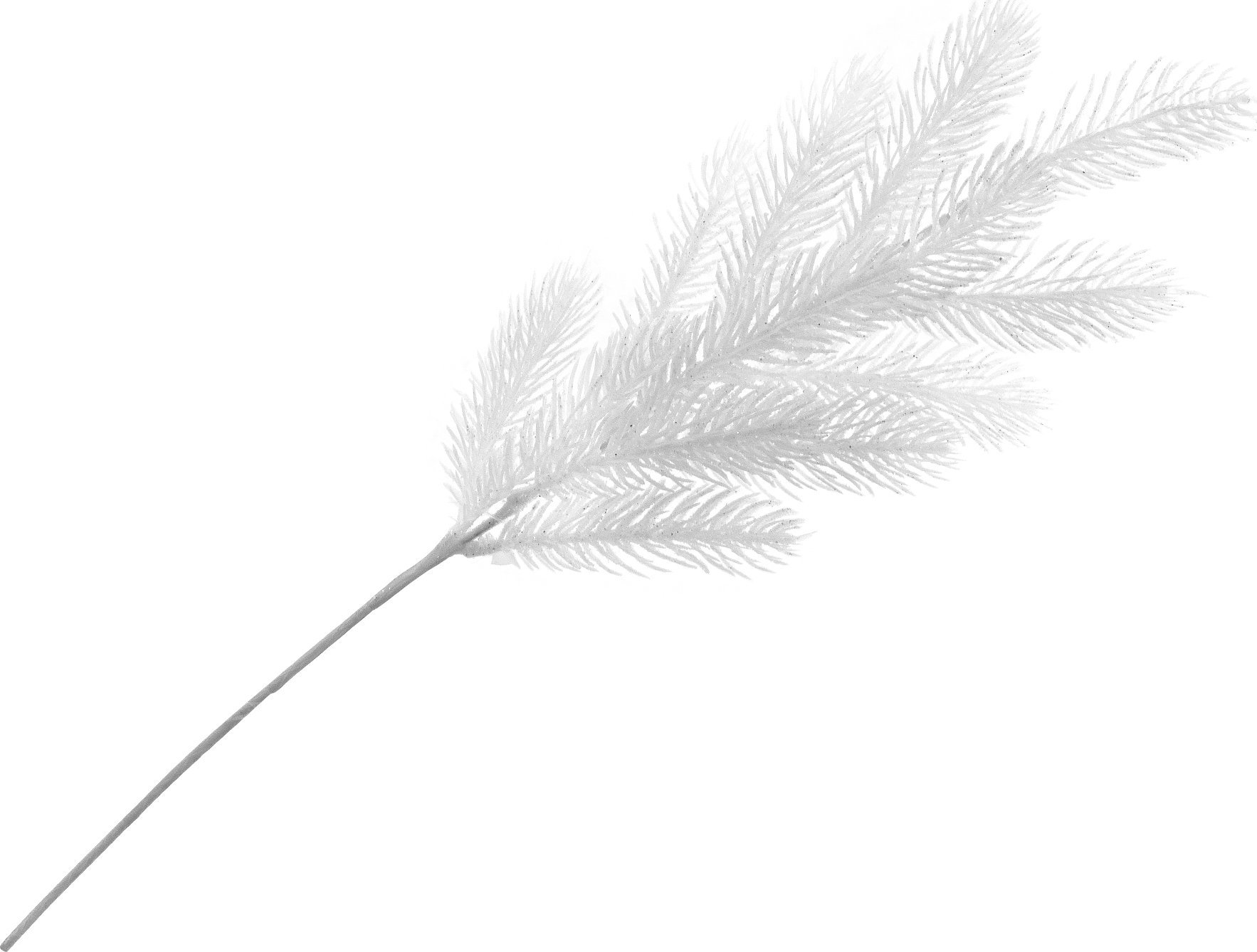 Dekoracja świąteczna Gałązka ozdobna biała jodła 52cm