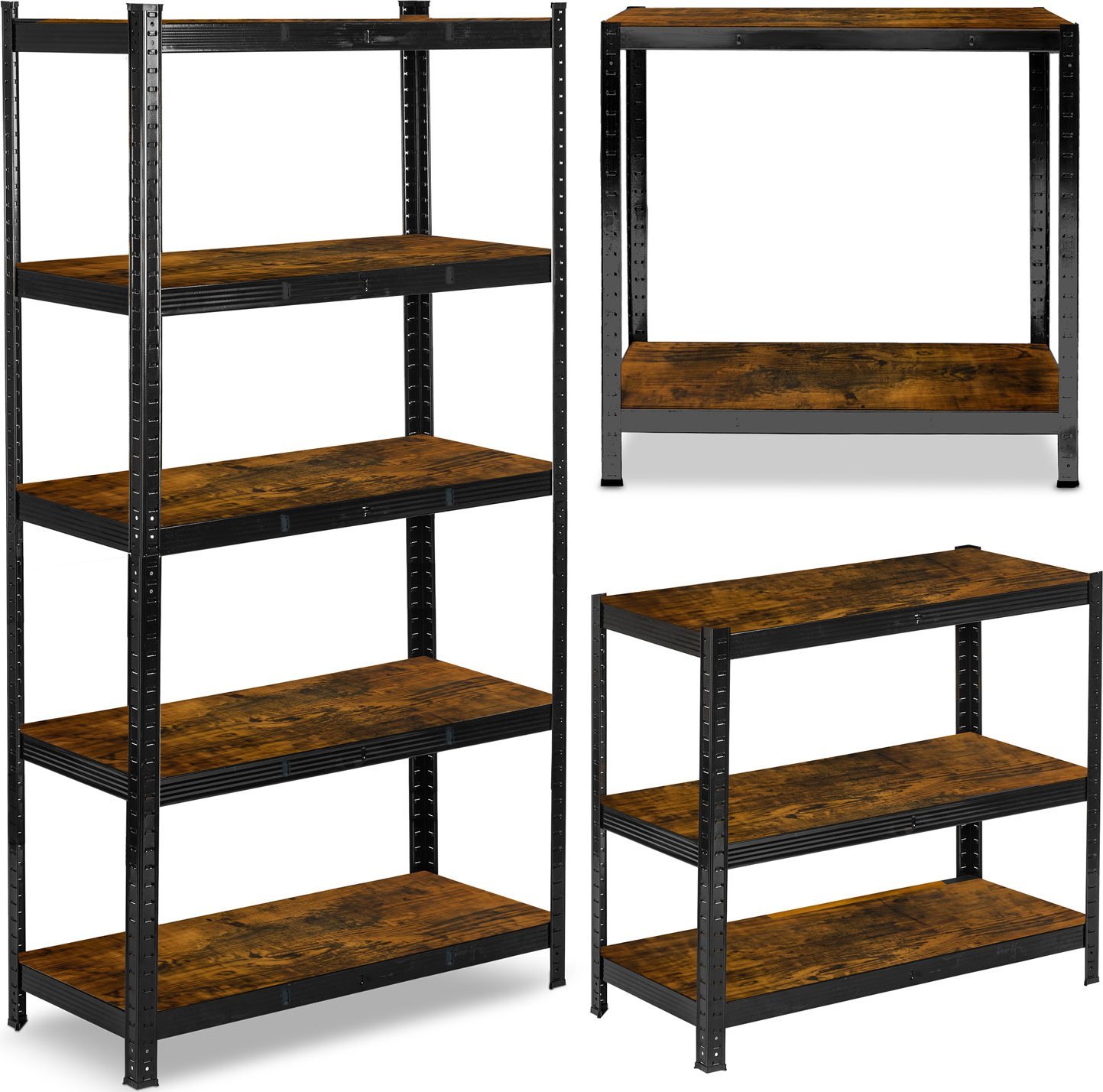 Regał metalowy magazynowy 180 x 90 x 40 cm Humberg HR-852 czarny