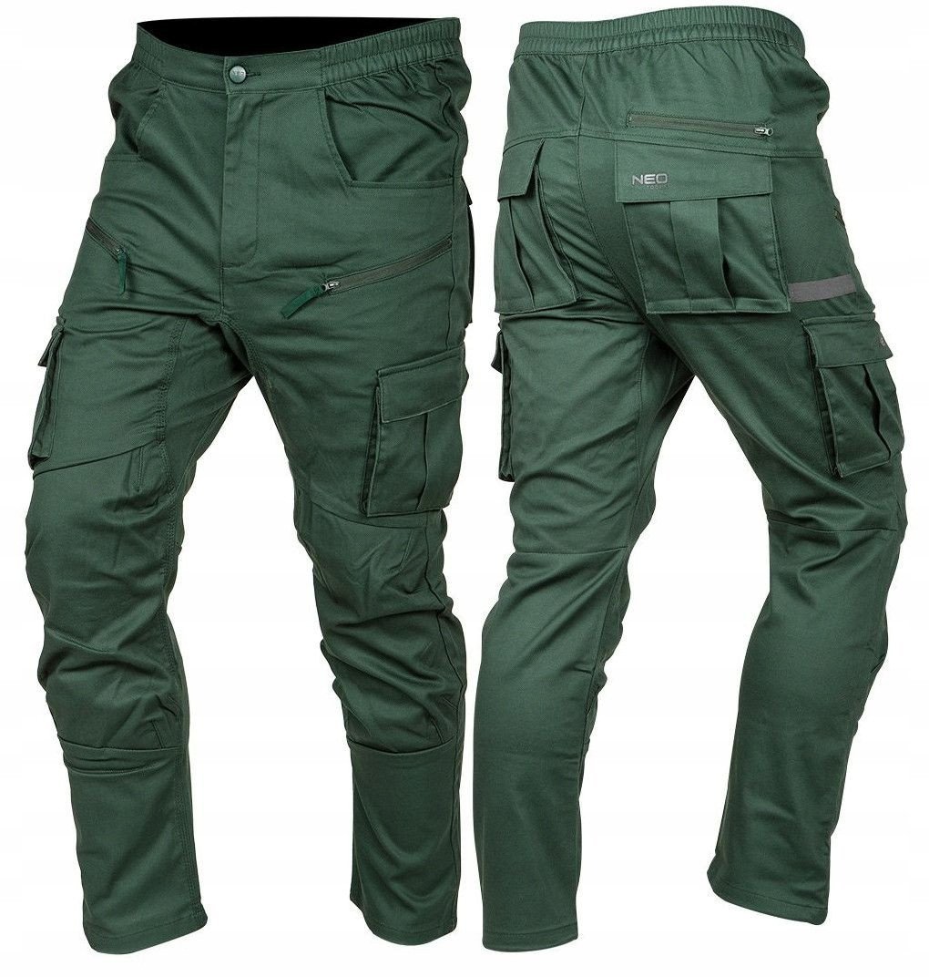 Spodnie robocze OUTDOOR, typu jogger, zielone, rozmiar M