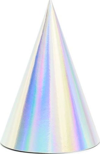 Party Deco Czapeczki imprezowe, opalizujące, 17 cm, 6 szt. uniwersalny