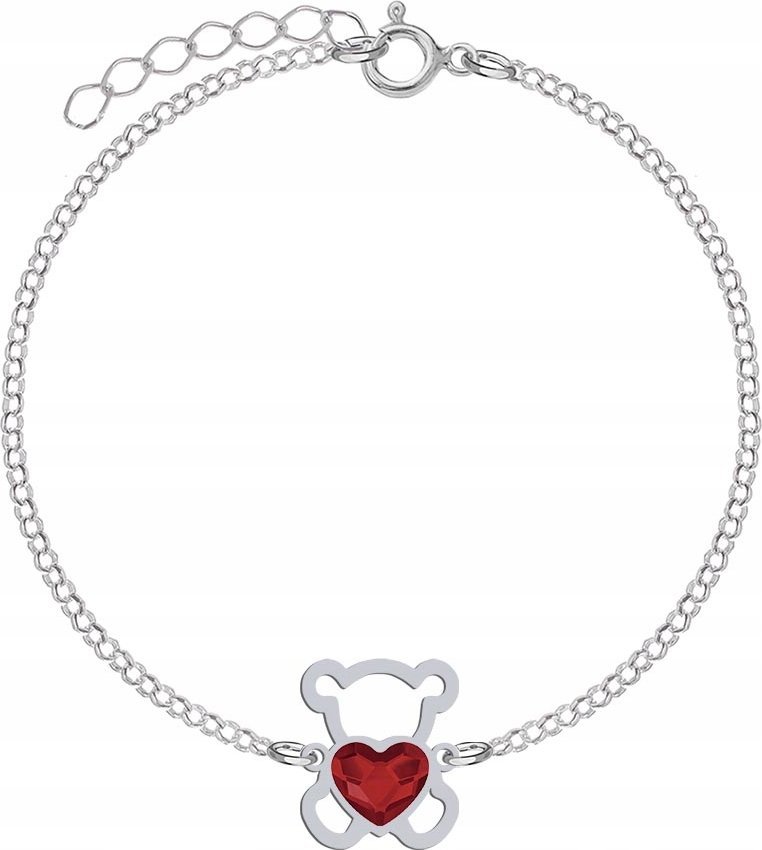 Radziszewska Jewellery Srebrna Bransoletka z MISIEM DEDYKACJA GRATIS