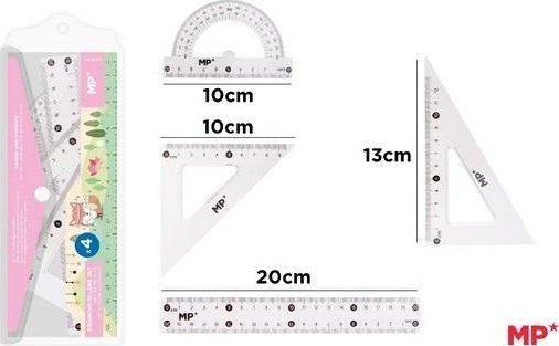 Zestaw geometryczny 4 części w etui