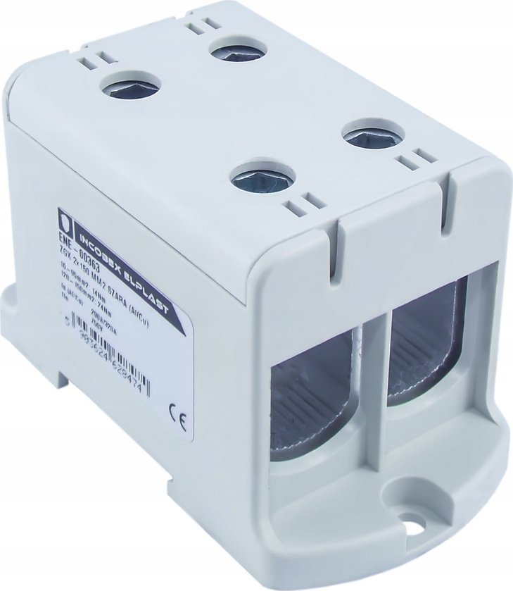 Incobex Złączka szynowa jednopolowa ZGX 2x150 mm2 szara (Al-Cu) ENE-00363