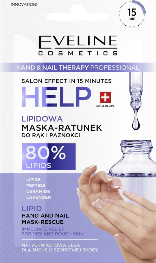 Eveline Nail Therapy Professional Hand lipidowa maska-ratunek do rąk i paznokci 7ml