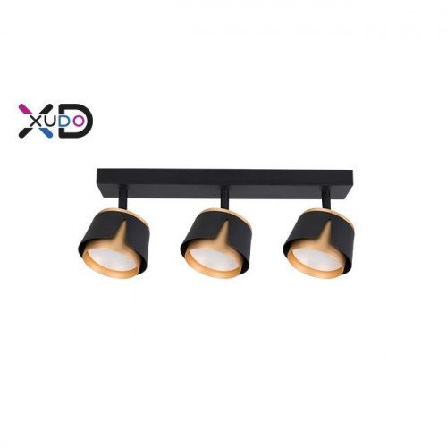 Kinkiet GX53 LED x3 czarny+złoty