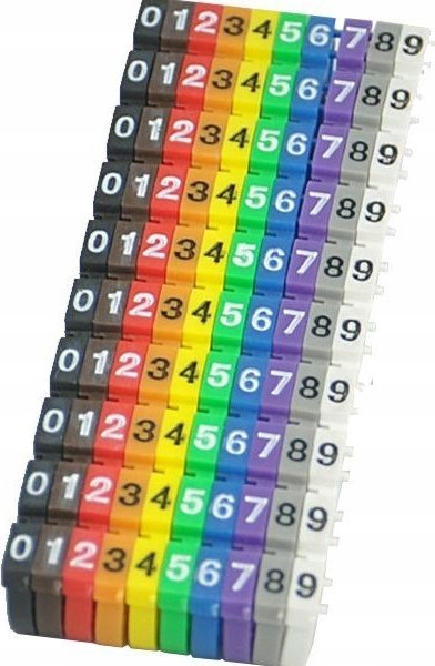 Organizer Alantec Oznaczniki kabli 0-9 na kable o śr. 4-5.5mm czarne