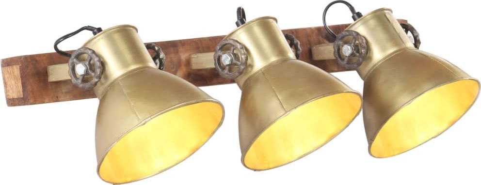 Kinkiet vidaXL Industrialna lampa ścienna, mosiądz, 65x25 cm, E27