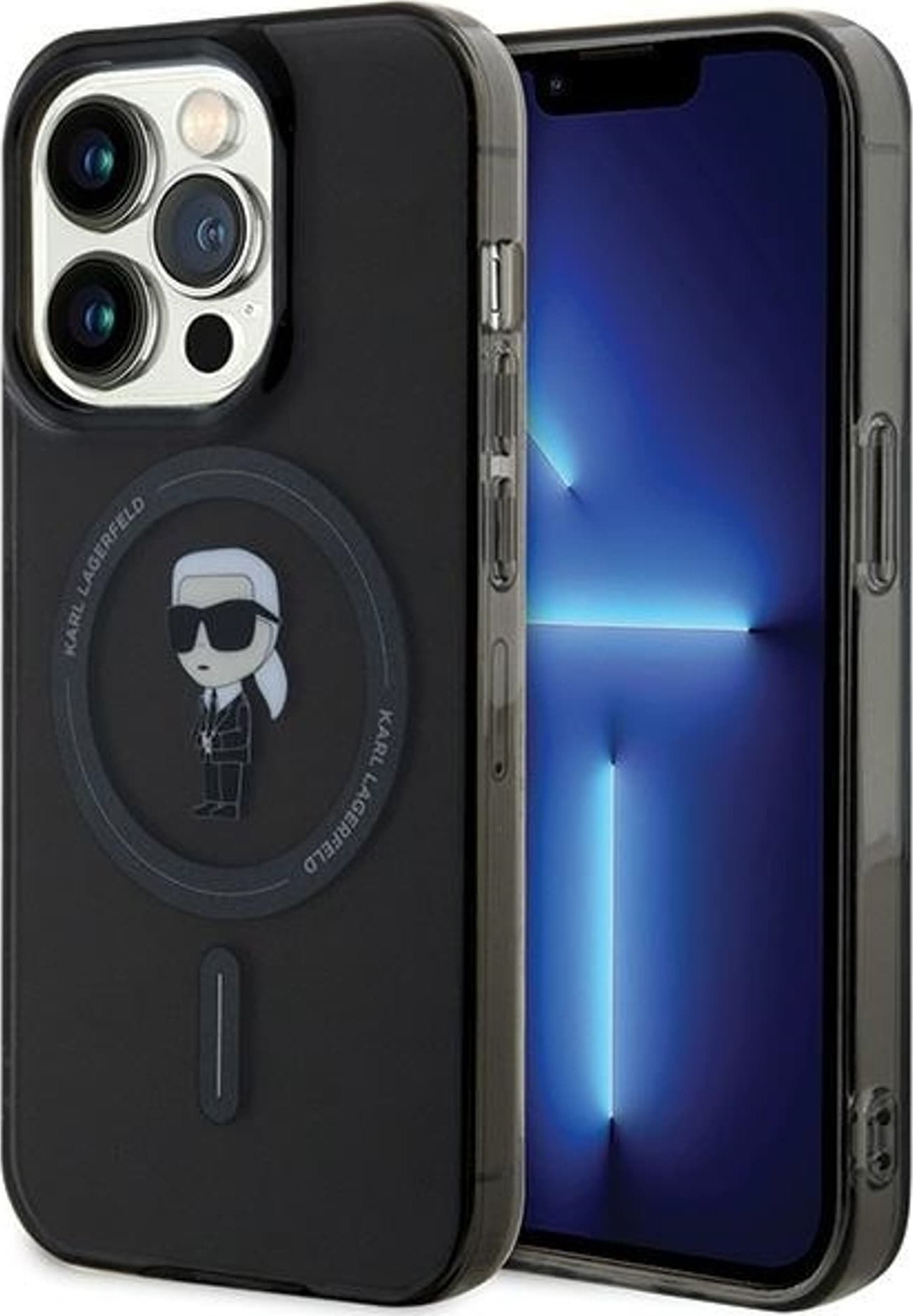 Karl Lagerfeld Karl Lagerfeld KLHMP14XHFCKNOK iPhone 14 Pro Max 6.7" czarny/black hardcase IML Ikonik MagSafe