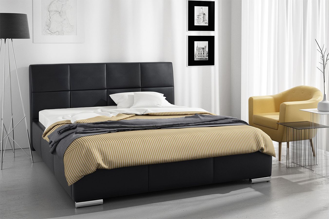 Elior Łóżko tapicerowane Nova 3X 140x200 - 44 kolory