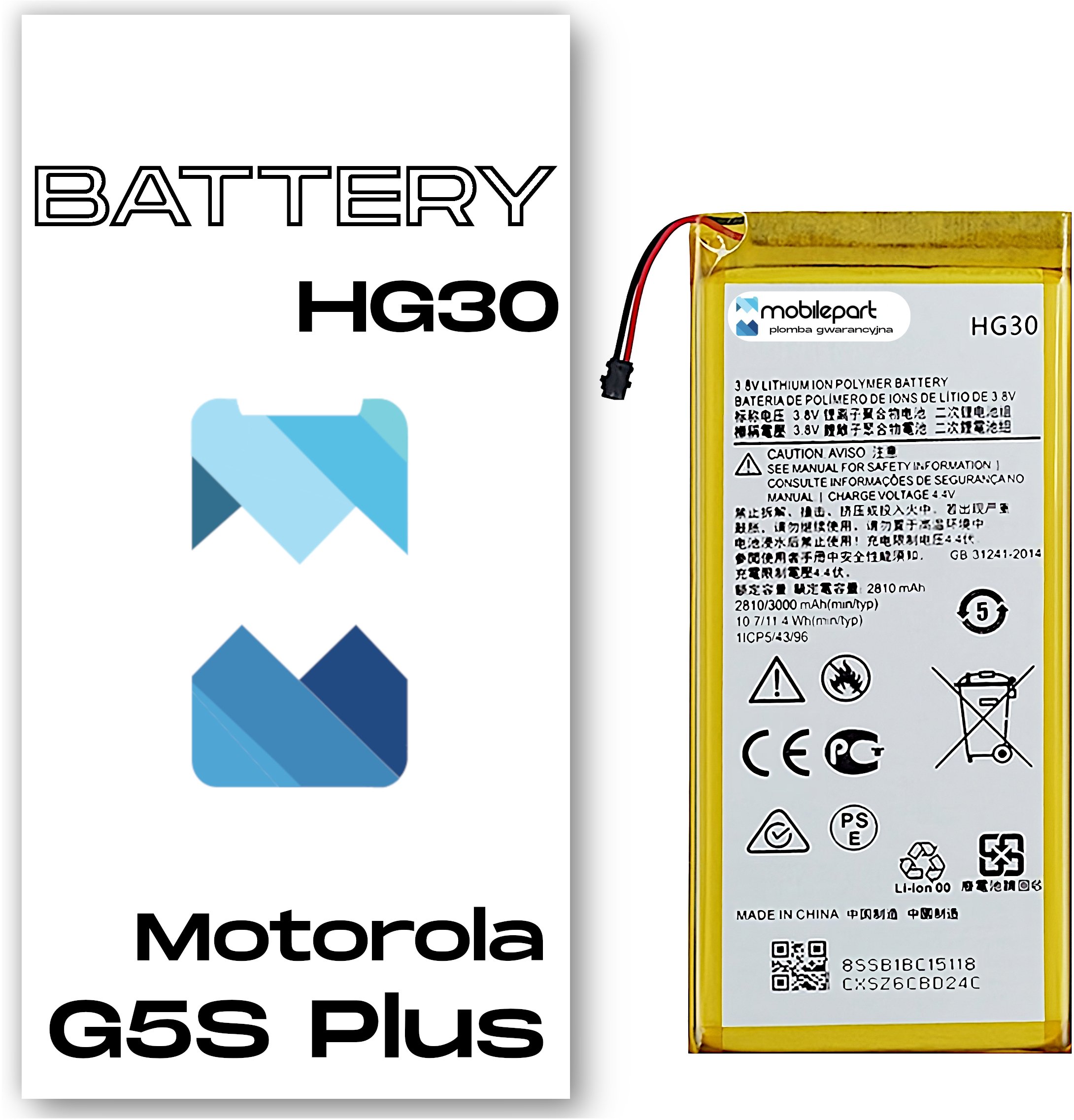 Bateria Mobilepart Bateria do Motorola G5S Plus XT1806 Nowy Akumulator HG30