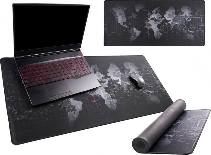 Kontext PODKŁADKA NA BIURKO POD MYSZKĘ MAPA ŚWIATA 40x90cm #E1