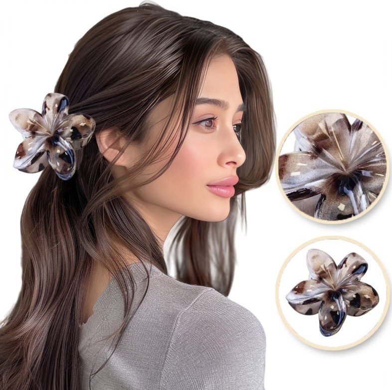 eCarla Spinka do włosów klamra XL kwiat 7,5 x 8cm SP332