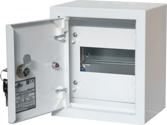 Alfako Rozdzielnia metalowa modułowa natynkowa 1x6 modułów zamek RAL 9003A-RZ0