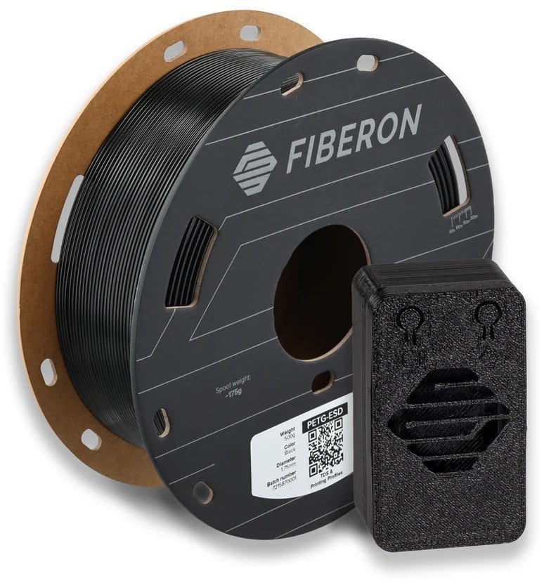 Filament Polymaker Fiberon PETG-ESD 1,75mm 0,5kg - Black}